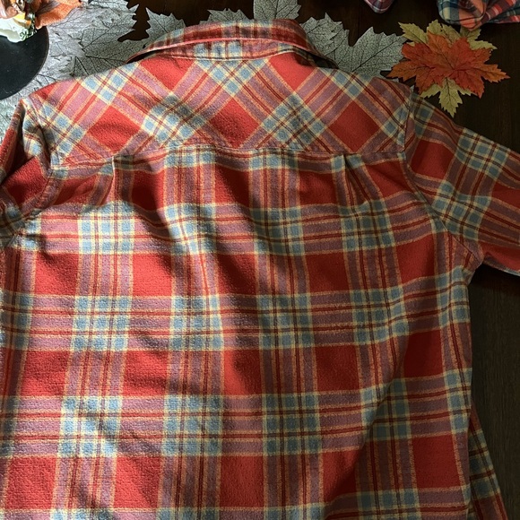 LL Bean Orange Wool Blend Flannel - Picture 4 of 5